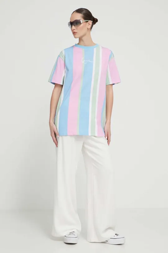 Karl Kani t-shirt bawełniany multicolor