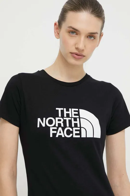 fekete The North Face pamut póló