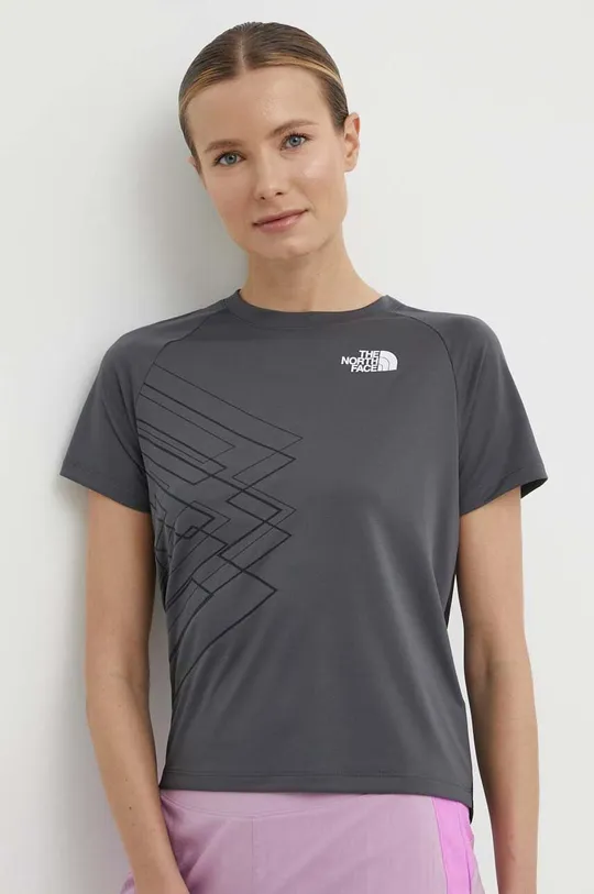 szary The North Face t-shirt sportowy Mountain Athletics Damski