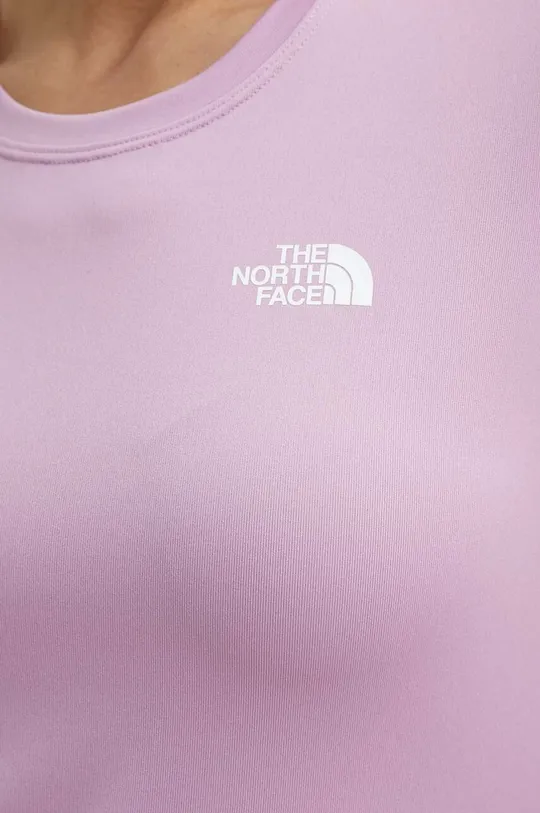 fioletowy The North Face t-shirt sportowy
