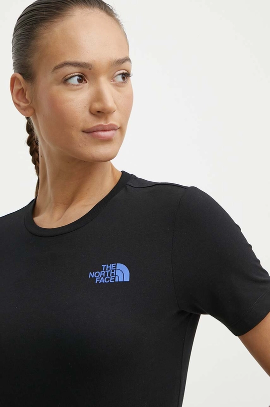 czarny The North Face t-shirt bawełniany