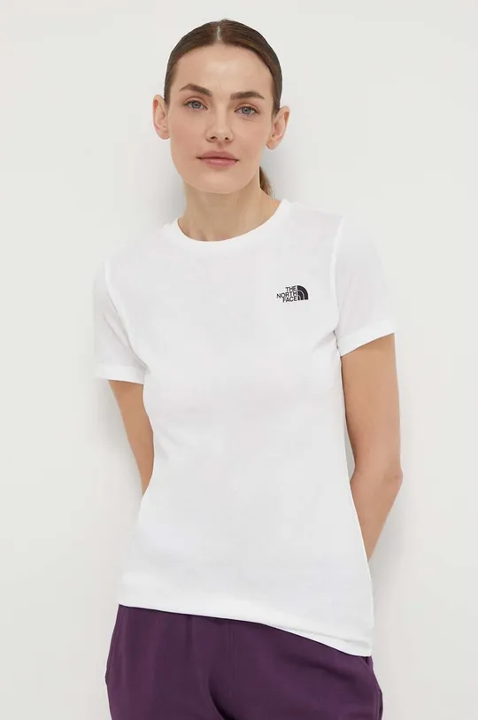 biały The North Face t-shirt
