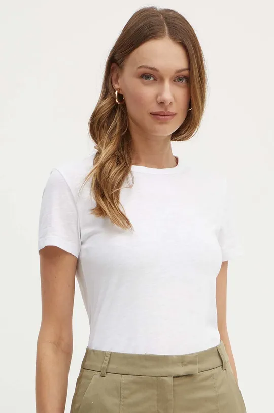 λευκό Βαμβακερό μπλουζάκι Boss Orange Γυναικεία