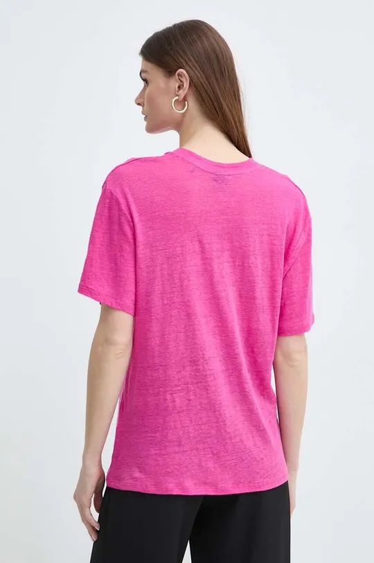 Boss Orange maglietta in lino rosa