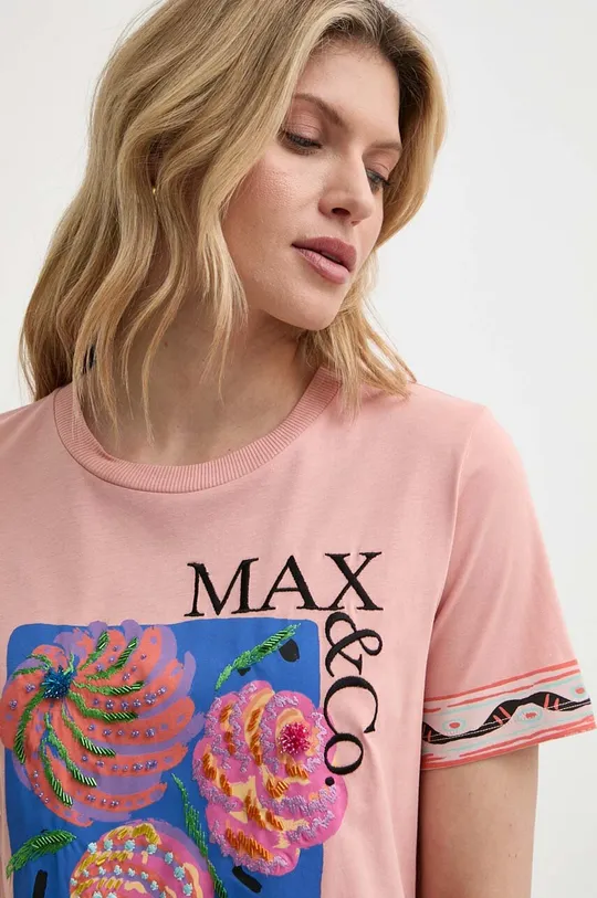 roza Bombažna kratka majica MAX&Co.