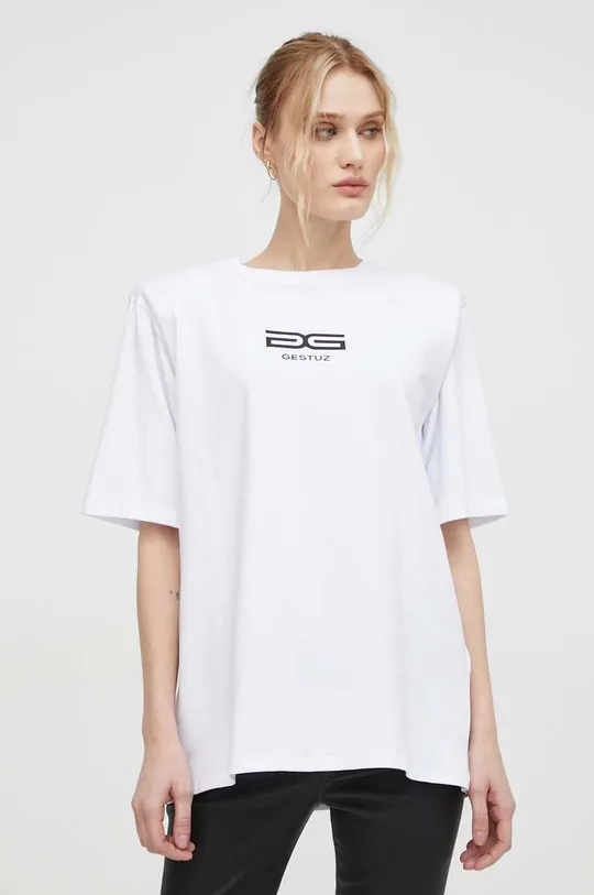 biały Gestuz t-shirt Damski