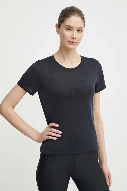 μαύρο Μπλουζάκι για τρέξιμο Under Armour Streaker Γυναικεία