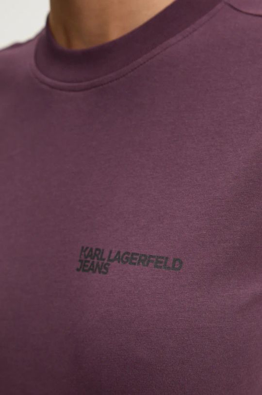 Karl Lagerfeld Jeans tricou din bumbac 241J1700 violet