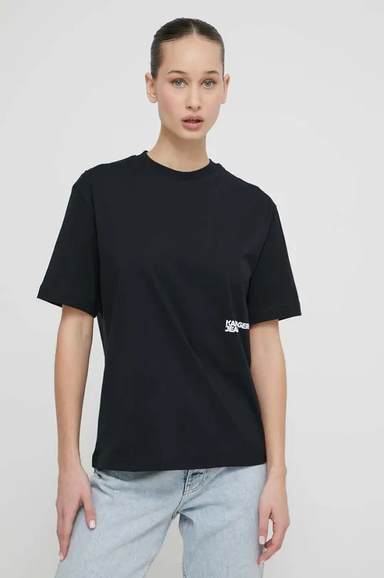 Karl Lagerfeld Jeans pamut póló fekete