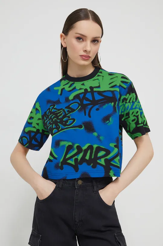 πολύχρωμο Βαμβακερό μπλουζάκι Karl Lagerfeld Jeans Γυναικεία