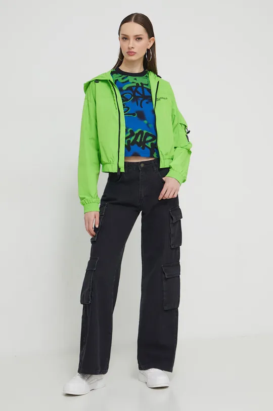 Βαμβακερό μπλουζάκι Karl Lagerfeld Jeans πολύχρωμο