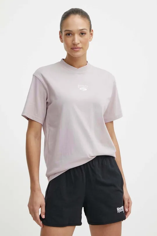 ροζ Βαμβακερό μπλουζάκι Reebok Classic Archive Essentials Γυναικεία