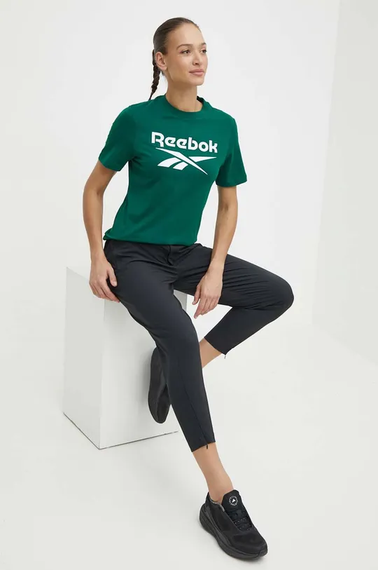 Bombažna kratka majica Reebok Identity zelena