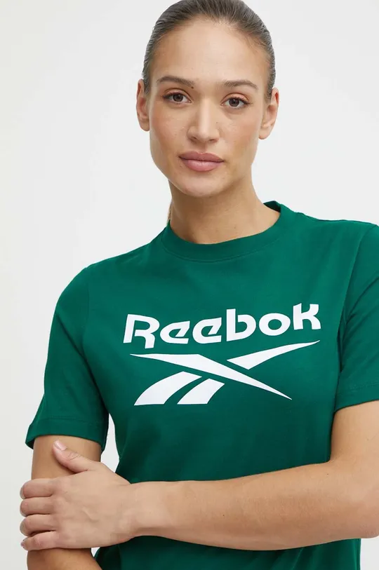 зелёный Хлопковая футболка Reebok Identity