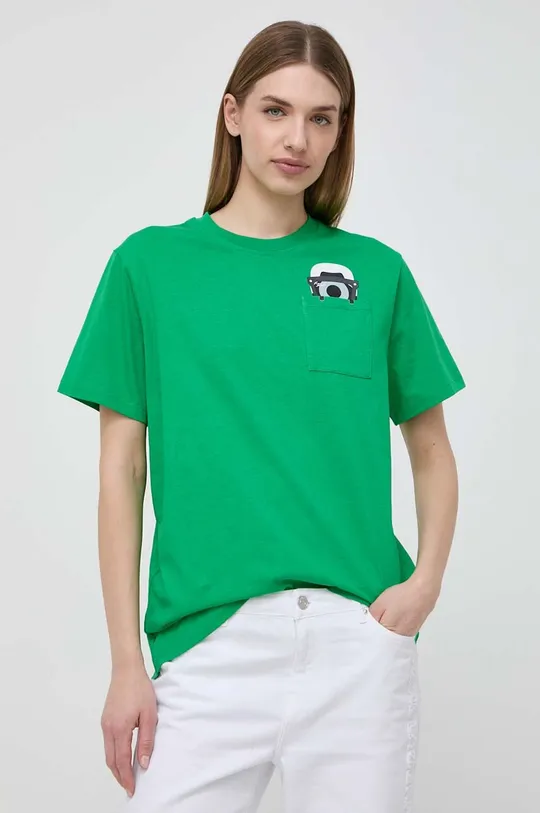 zöld Karl Lagerfeld pamut póló x Darcel Disappoints