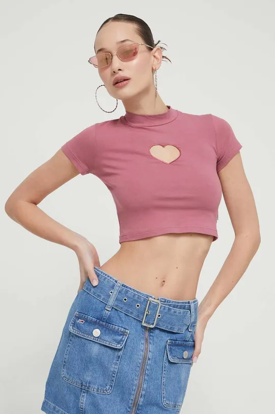 różowy Kaotiko t-shirt Damski