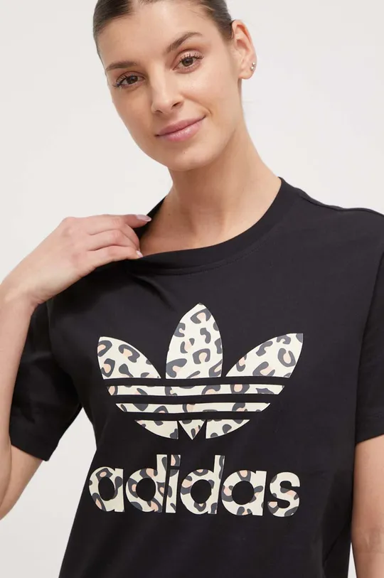 μαύρο Βαμβακερό μπλουζάκι adidas Originals 0