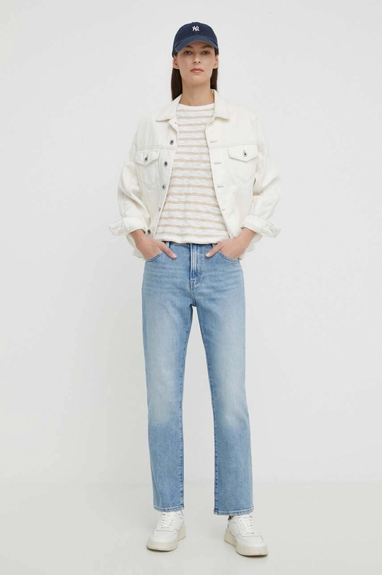 Хлопковая футболка Levi's A7247 бежевый SS24