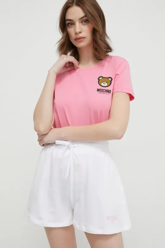 różowy Moschino Underwear t-shirt Damski