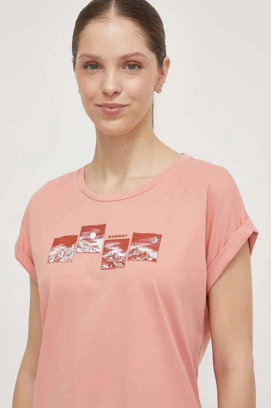 różowy Mammut t-shirt sportowy Mountain Damski