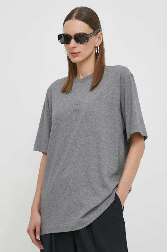 grigio By Malene Birger t-shirt in cotone Donna