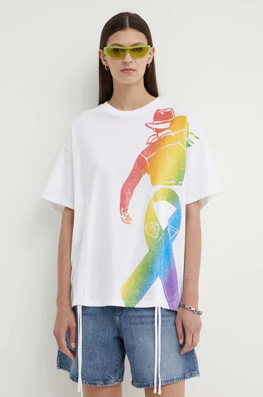 fehér Levi's pamut póló Pride Női