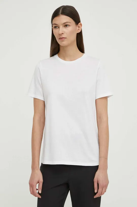 Βαμβακερό μπλουζάκι Theory λευκό