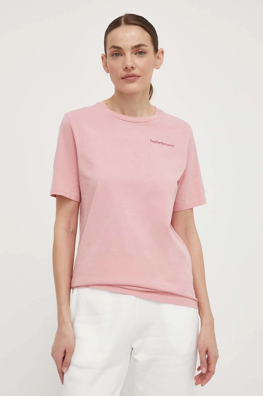 rosa Peak Performance t-shirt in cotone Donna