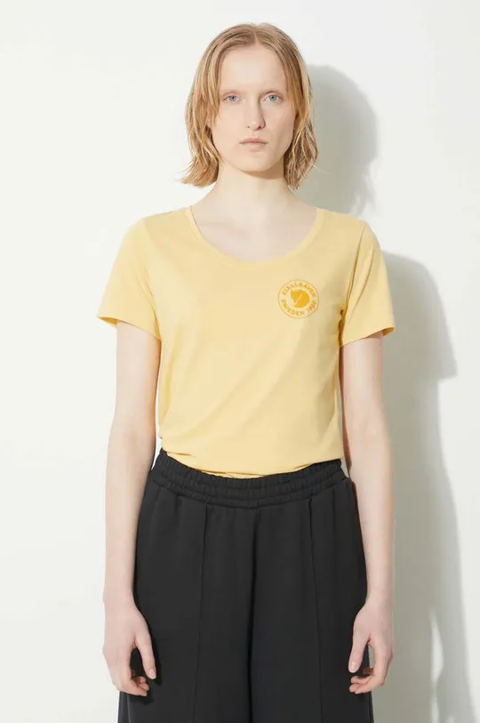 κίτρινο Μπλουζάκι Fjallraven 1960 Logo T-shirt W Γυναικεία