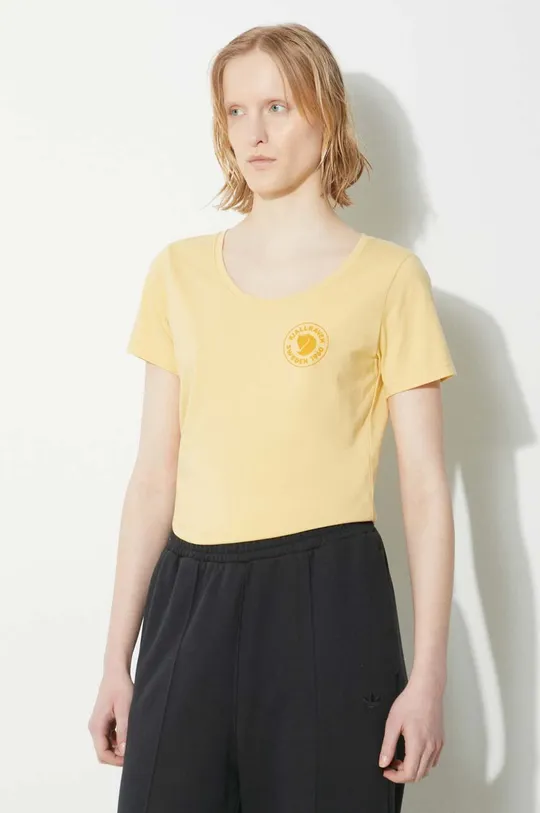 κίτρινο Μπλουζάκι Fjallraven 1960 Logo T-shirt W