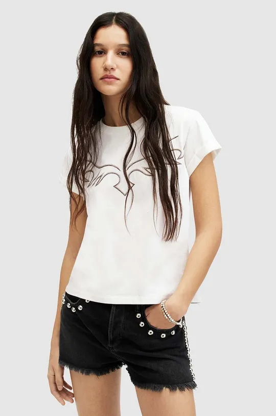 λευκό Βαμβακερό μπλουζάκι AllSaints RANDAL ANNA TEE Γυναικεία