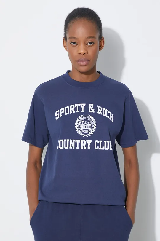 Sporty & Rich tricou din bumbac Varsity Crest T Shirt De femei