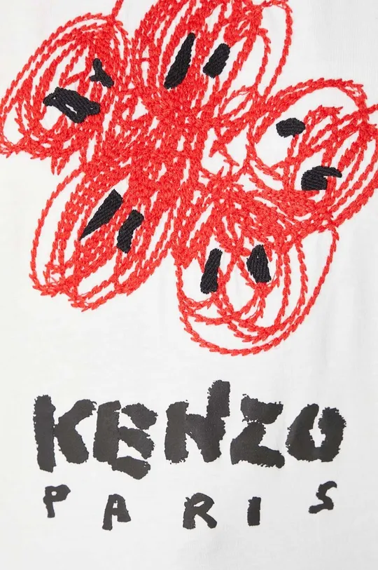 Βαμβακερό μπλουζάκι Kenzo Drawn Varsity Loose Tee