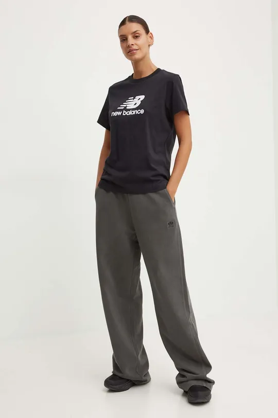 New Balance t-shirt in cotone Sport Essentials nero