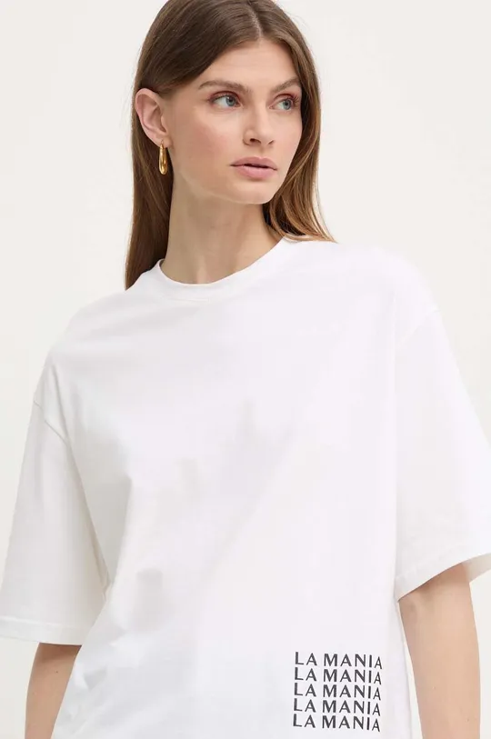 λευκό Βαμβακερό μπλουζάκι La Mania CAYLEE KROJ LUCY