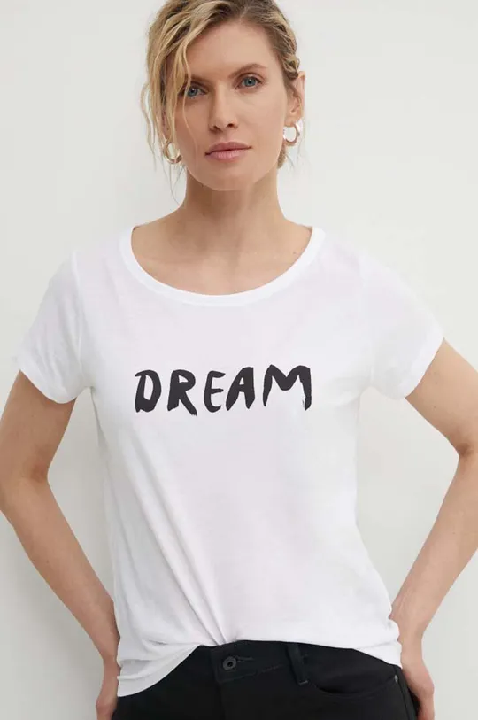 λευκό Βαμβακερό μπλουζάκι Marc O'Polo Γυναικεία