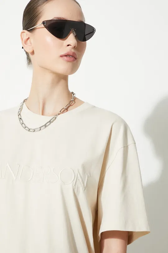 JW Anderson t-shirt in cotone Logo Embroidery T-Shirt Donna