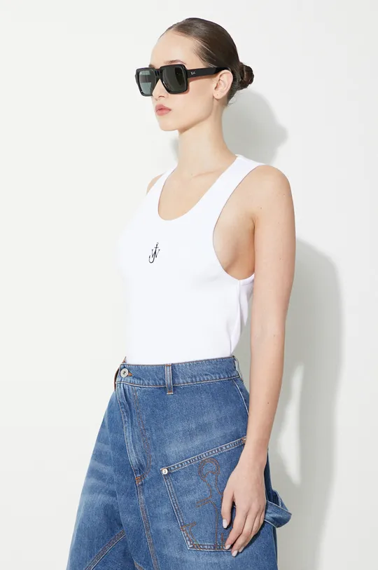 JW Anderson top in cotone Anchor Embroidery Tank Top Donna