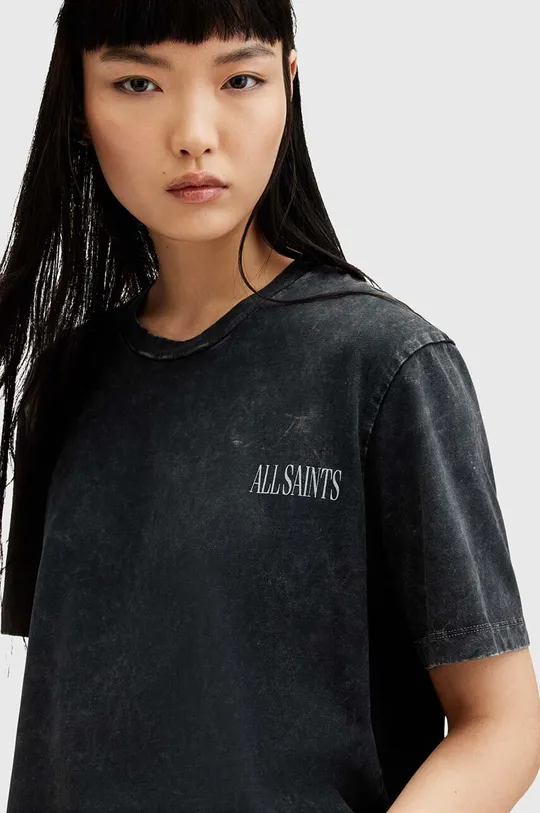 AllSaints t-shirt bawełniany MIC BF TEE czarny