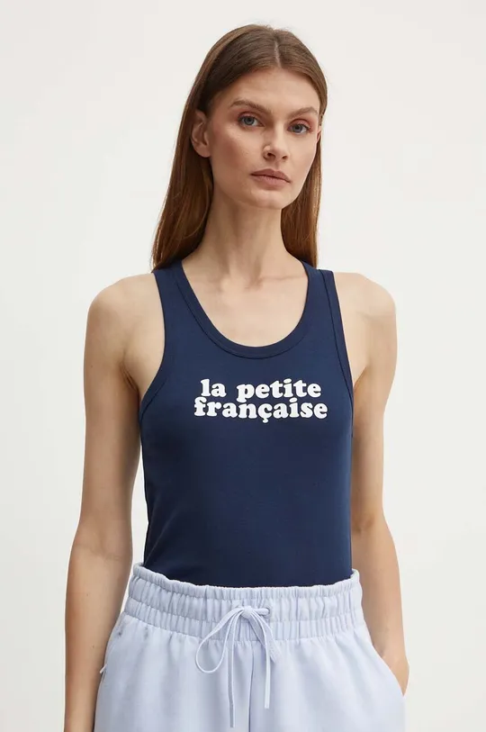 sötétkék La Petite Française pamut top TETU