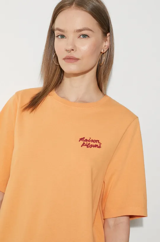 Bavlněné tričko Maison Kitsuné Handwriting Comfort Dámský