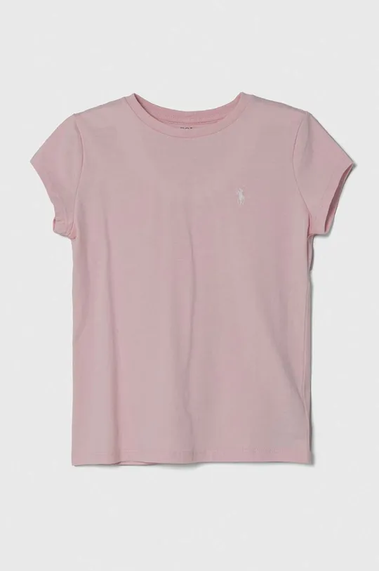 ροζ Παιδικό βαμβακερό μπλουζάκι Polo Ralph Lauren Για κορίτσια
