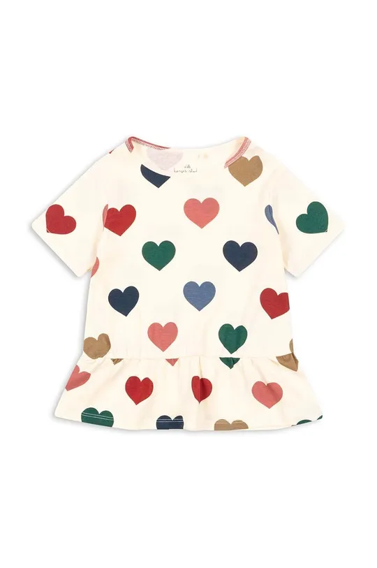 барвистий Дитяча бавовняна футболка Konges Sløjd Для дівчаток