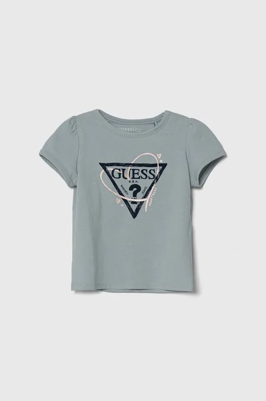 niebieski Guess t-shirt niemowlęcy Dziewczęcy