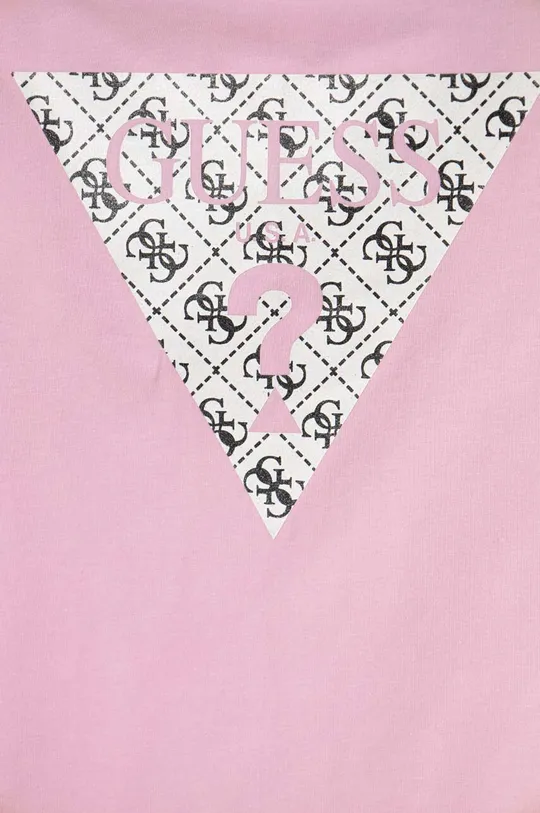 różowy Guess t-shirt dziecięcy