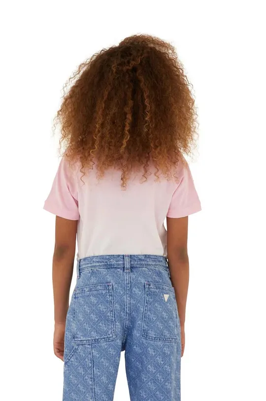 Παιδικό βαμβακερό μπλουζάκι Guess Για κορίτσια