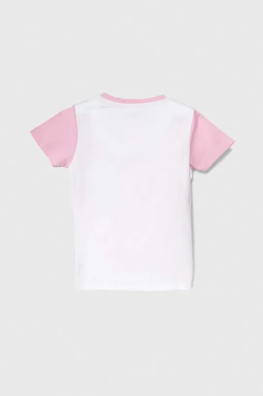 Otroška bombažna kratka majica Guess roza