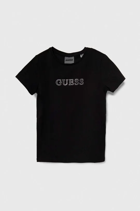 crna Dječja majica kratkih rukava Guess Za djevojčice