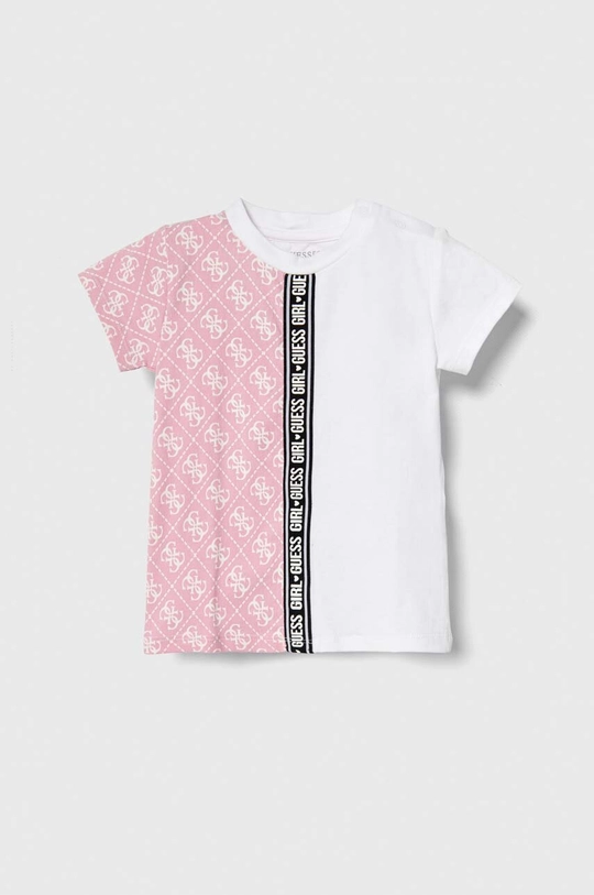 biały Guess t-shirt dziecięcy Dziewczęcy