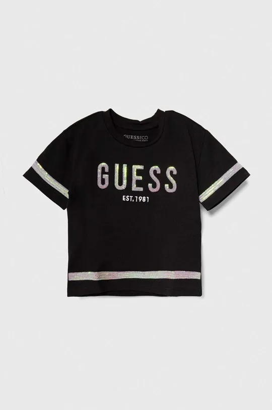 чорний Дитяча футболка Guess Для дівчаток